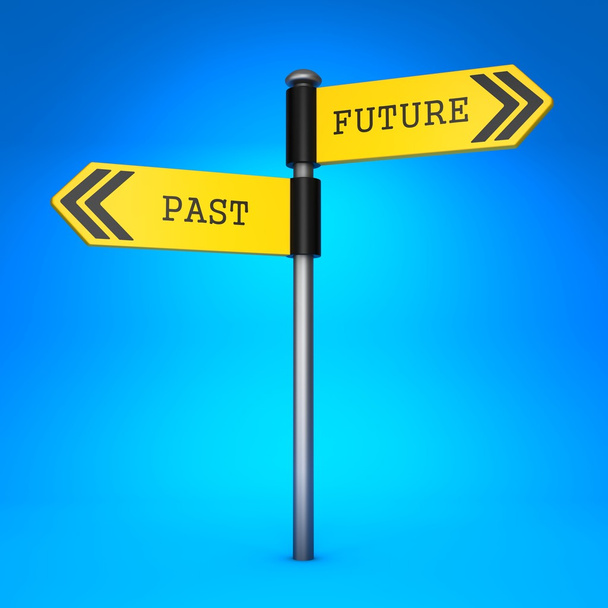 Past or Future. Concept of Choice. - Photo, Image