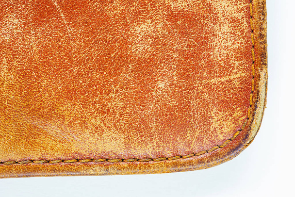 Leather product on a white background - Foto, imagen