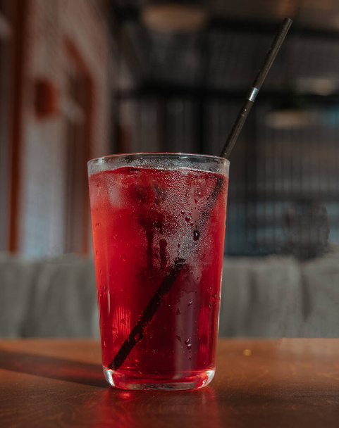 Cranberry Juice Lemonade on the table in restaurant - Foto, Imagen