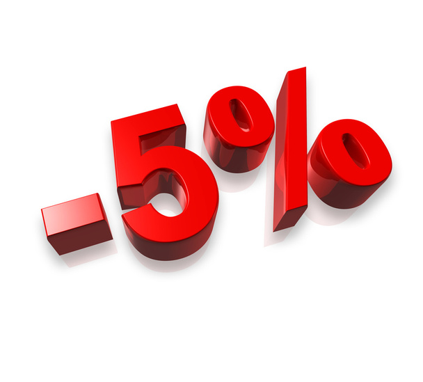 5% five percent - 写真・画像