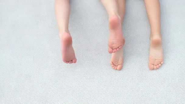 teenage bare feet in motion - Video, Çekim