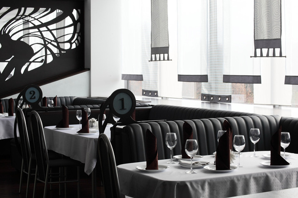 luxury restaurant in european style - 写真・画像