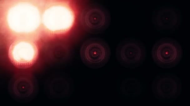 Animation der roten blinkenden Glühbirnen an der LED-Wand, Animation der Nahtlosschleife, Bühnenbeleuchtungskonzept  - Filmmaterial, Video