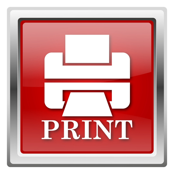 Printer with word PRINT icon - Photo, Image