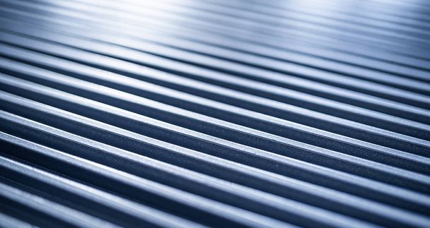 Close-up of a corrugated metal surface - Foto, Bild