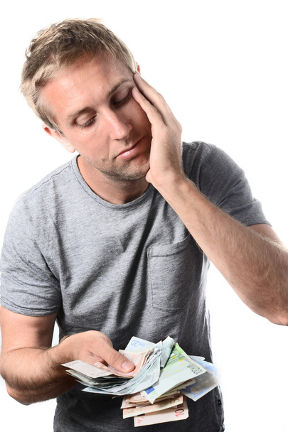 человек банкноты беспокоятся
 - Фото, изображение
