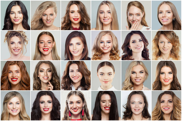 Vrouwen gezichten collage - Foto, afbeelding
