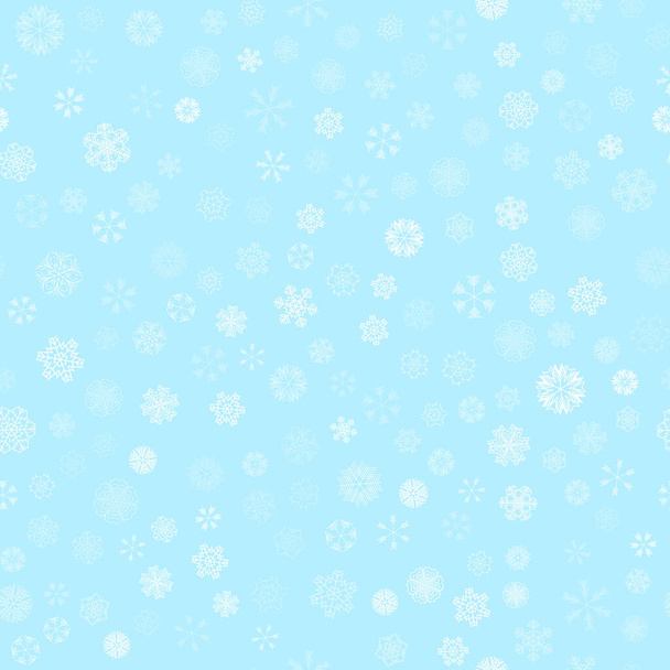 векторный зимний снег бесшовный узор - Вектор,изображение