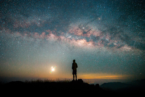 Пейзаж з Чумацьким шляхом, тло Чумацького Шляху, Нічне небо з s
 - Фото, зображення