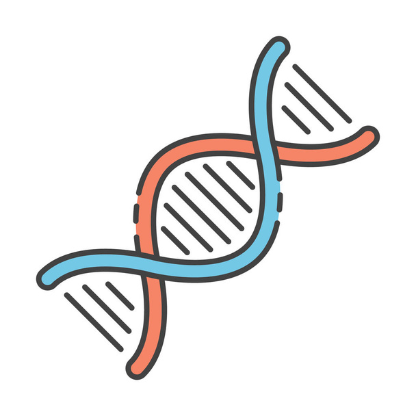 L'acide désoxyribonucléique comme icône de l'ADN dans un style plat
 - Vecteur, image
