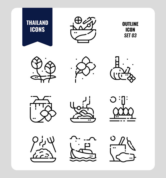 Thailand-Symbol-Set 3. - Vektor, Bild
