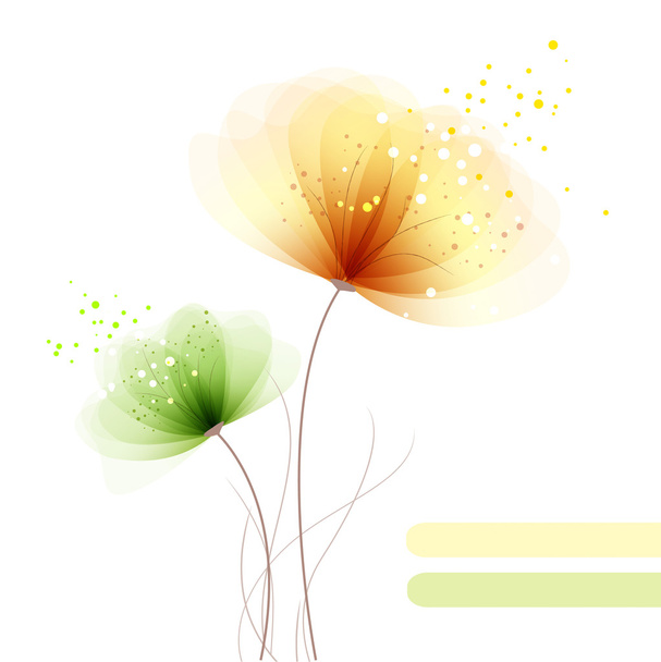 vector background with flowers - ベクター画像