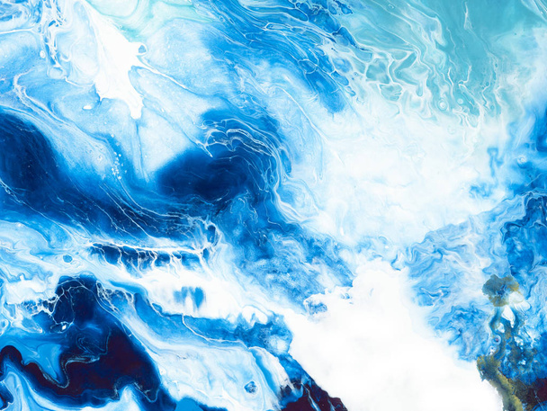 Abstract art blue background, texture painting. - Fotografie, Obrázek