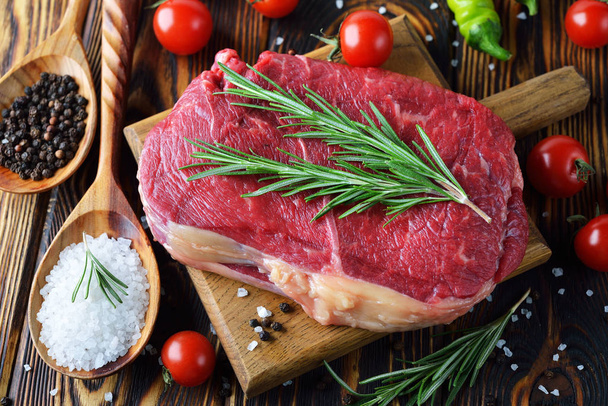 Raw beef steak - Photo, image