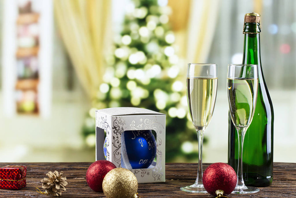champán conjunto de Navidad
 - Foto, Imagen