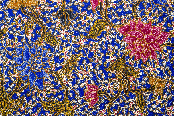 batik bloemenpatroon - Foto, afbeelding