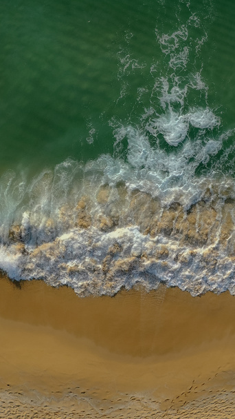 amazing aerial view of sea and sandy beach  - Foto, Imagen