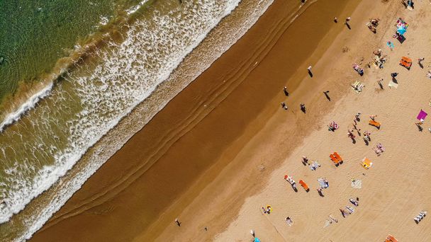 amazing aerial view of sandy beach - Φωτογραφία, εικόνα
