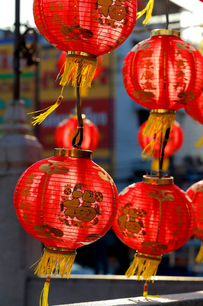 Chinesische Laternen, Chinesisches Neujahr. - Foto, Bild