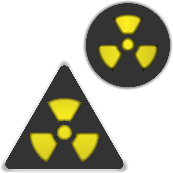 放射線とバイオ ハザード - ベクター画像