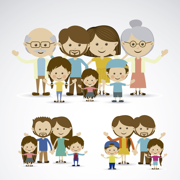 verschillende families - Vector, afbeelding