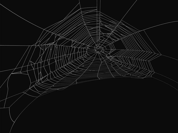 Örümcek ağı vektör dekoratif elementi. İzole edilmiş arkaplanda örümcek ağı nesnesi. - Vektör, Görsel