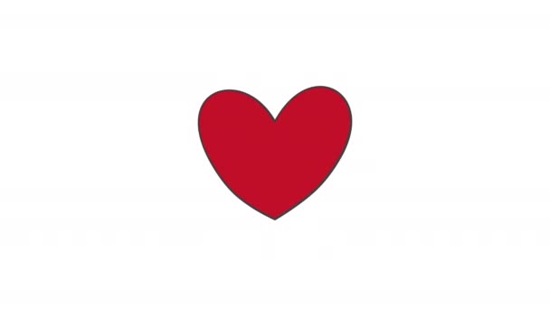 Het verslaan van Red Heart Animation Loop. Kan gebruikt worden voor Valentijnsdag of Moederdag. - Video
