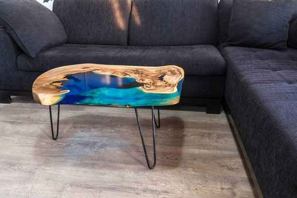 slab coffee table, modern coffee table - Photo, Image