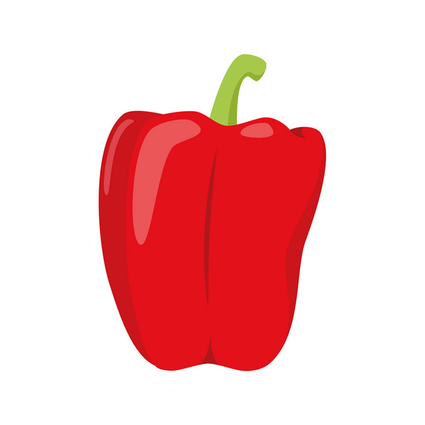 Vector illustration of a funny red pepper in cartoon style. - Vector, Image