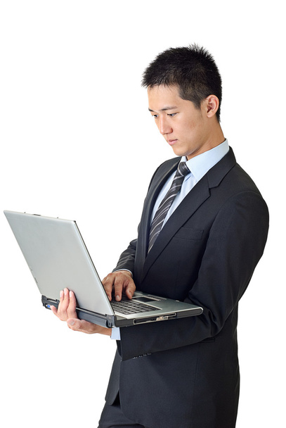 jonge zakenman gebruik laptop - Foto, afbeelding