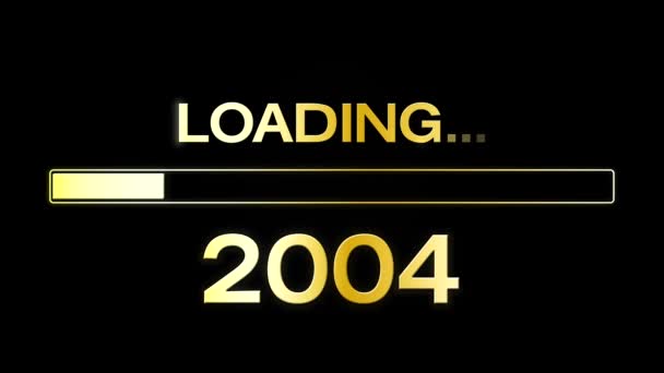 video animation της ράβδου φόρτωσης σε χρυσό με το μήνυμα φόρτωση 2020 σε σκοτεινό φόντο - έννοια του νέου έτους - αντιπροσωπεύει το νέο έτος 2020. - Πλάνα, βίντεο