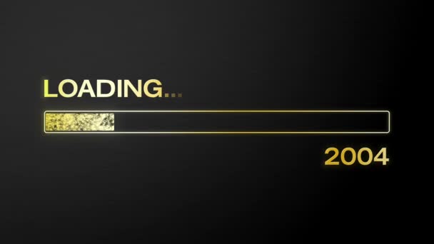 video animation of loading bar in gold with the message loading 2020 over dark background- new year concept - represents the new year 2020. - Footage, Video