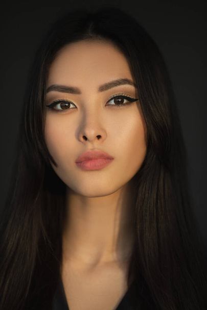 Asian Woman Beauty Face Closeup Portrait - Foto, Imagem