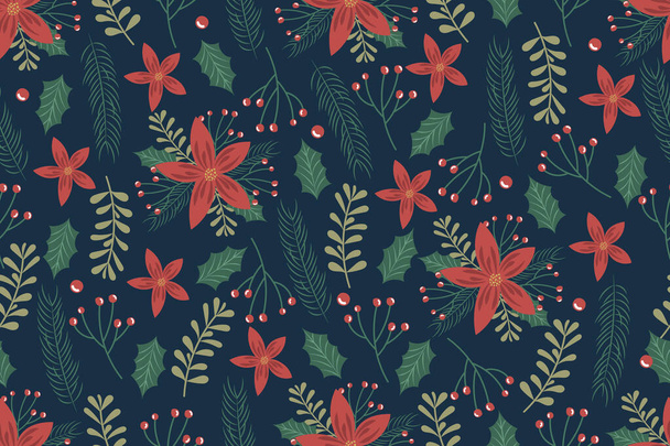 Christmas seamless pattern. Holidays background - ベクター画像