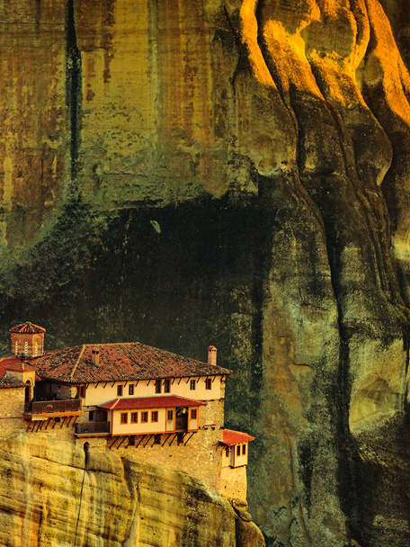 Rousanou、ギリシャのメテオラの修道院 - 写真・画像