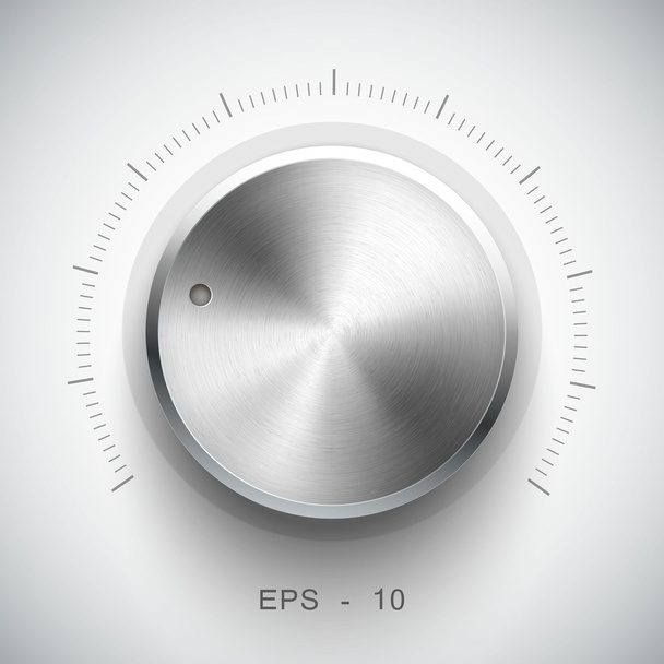 Technology music button (volume settings, sound control knob) - Вектор,изображение