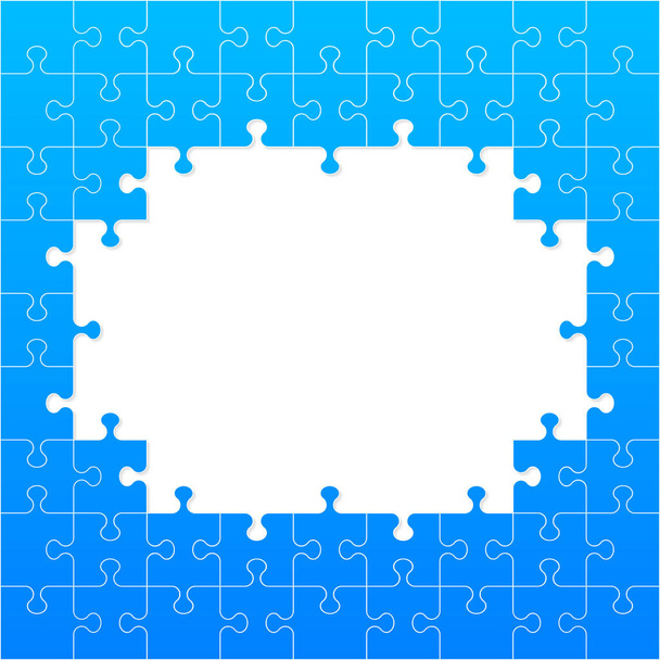 Jigsaw modelo em branco quebra-cabeça ou diretrizes de corte. Ilustração vetorial
. - Vetor, Imagem