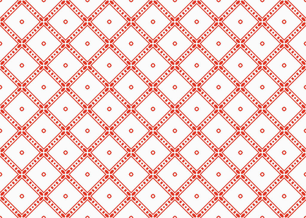 Seamless geometric pattern design illustration. In red, white co - Photo, Image