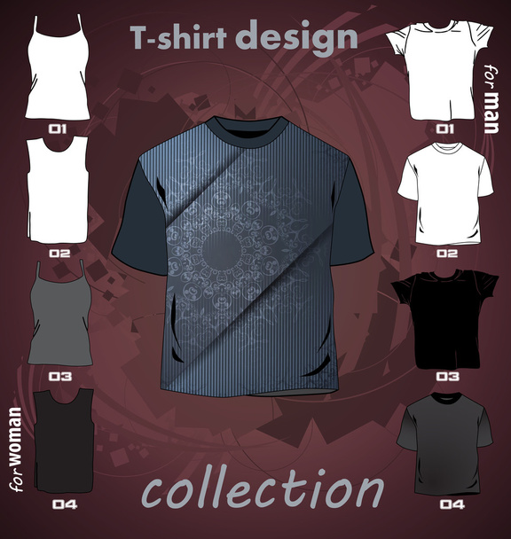 πρότυπο σχεδίασης t-shirts. διάνυσμα - Διάνυσμα, εικόνα