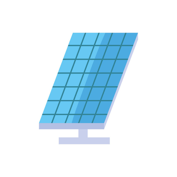 la ecología del medio ambiente renovable panel solar icono - Vector, imagen