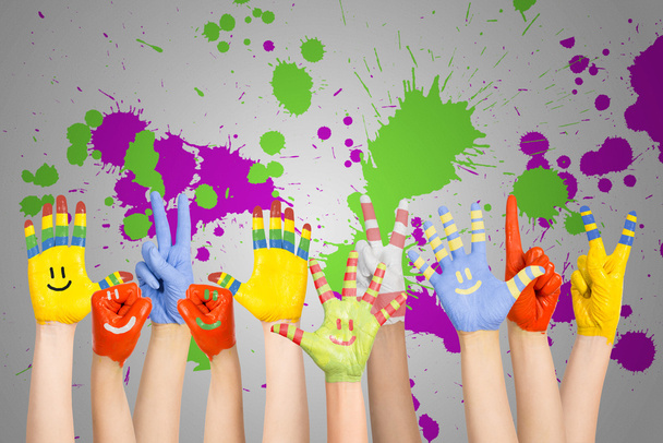 painted children's hands - Photo, image