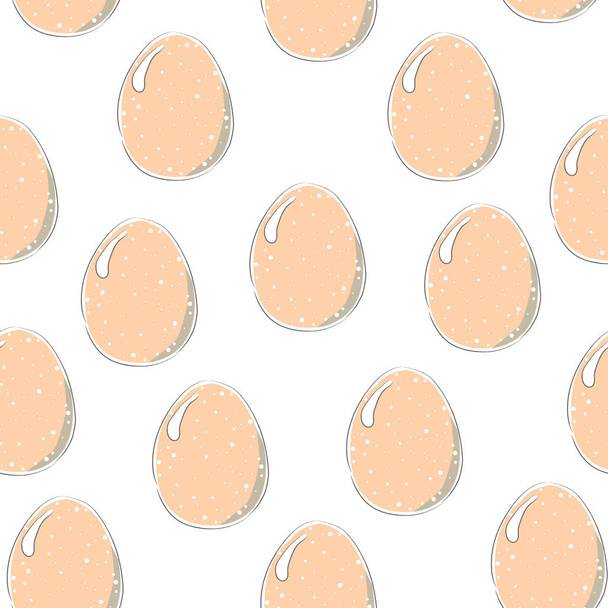 Cute Scandinavian Egg Terracotta Pattern in modern colours. Mode - Vecteur, image