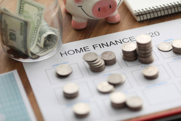 Kalendarz planowania finansów domowych - Zdjęcie, obraz