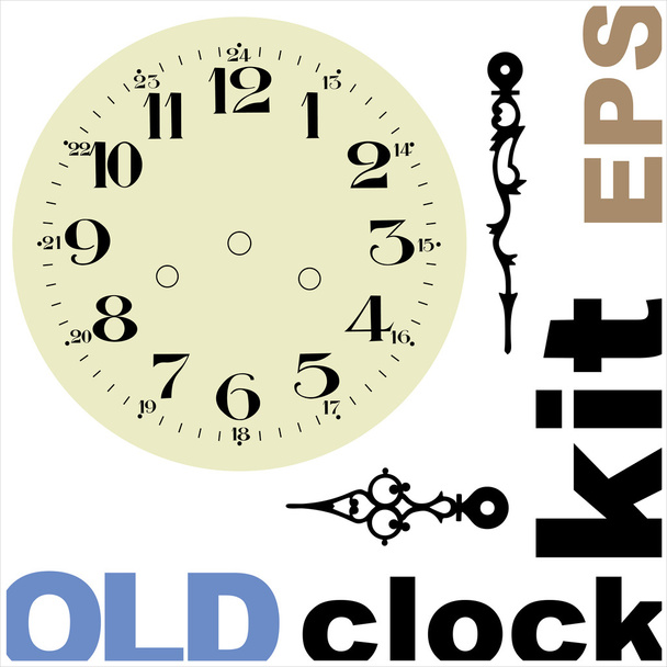 Old clock face vector kit - Vector, Image