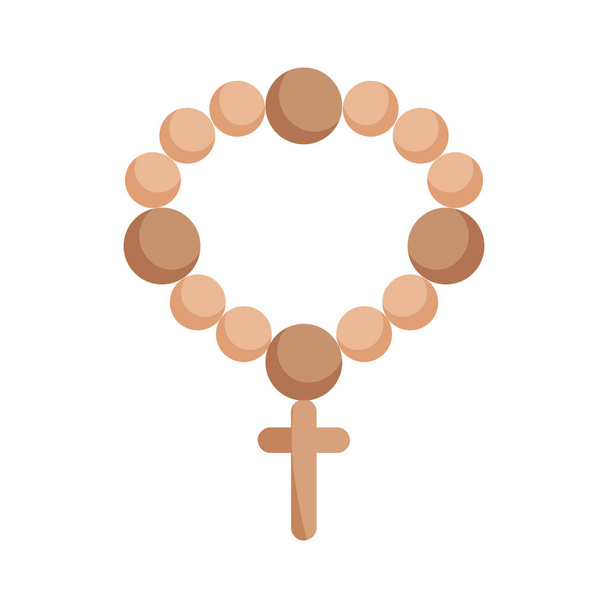 rosary catholic faith mexico icon - Vektori, kuva