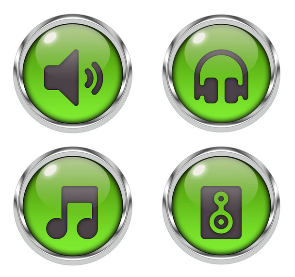 Music sound icons - red - Foto, afbeelding