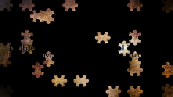 Problémamegoldás és kritikus gondolkodás puzzle koncepció - Felvétel, videó