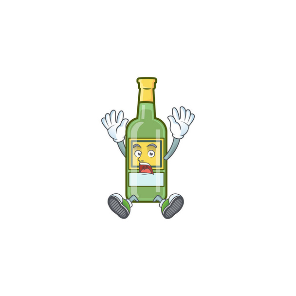 süße Whiskey-Cartoonfigur mit erfolgreicher Maskottchen - Vektor, Bild