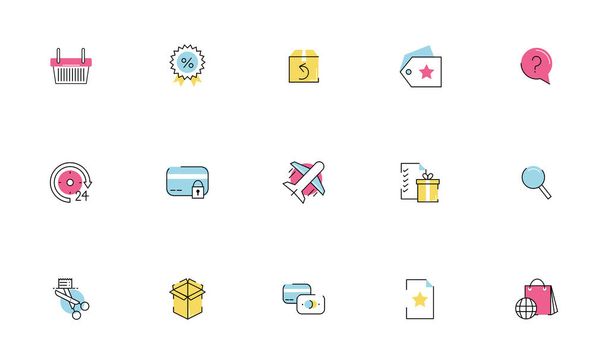paquete de iconos de conjunto comerciales
 - Vector, imagen