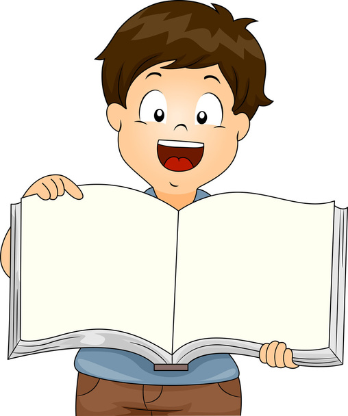 Junge mit offenem Buch - Foto, Bild